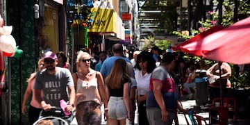 Mucha gente buscando regalos para la Navidad en los comercios del centro de Córdoba. (Pedro Castillo / La Voz)