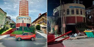 Se derrumbó el 80% del hotel.