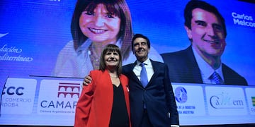 Patricia Bullrich presenta a Carlos Melconian como su referente en economía. (Pedro Castillo / La Voz)