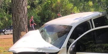 Detienen a un hombre tras persecución y choque en Paraje Santa Rita.