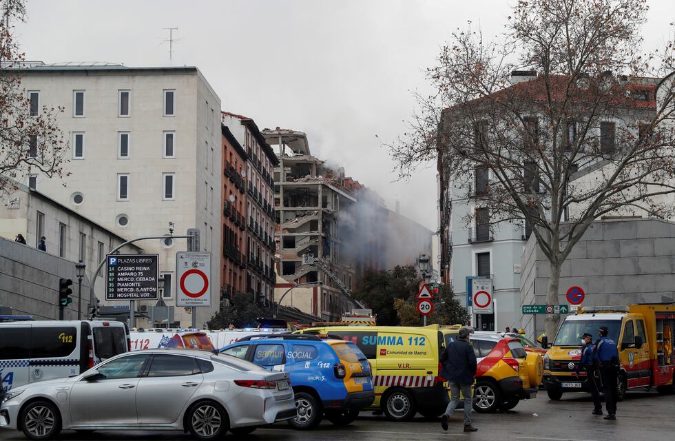 Madrid: tres personas murieron tras una explosión en un edificio céntrico