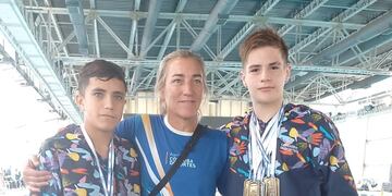 Fabricio Grumelli, Maximiliano Meubry y Paola Beigveder