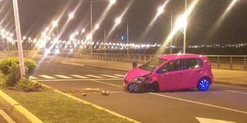 Posadas: se durmió al volante e impactó contra un boulevard.