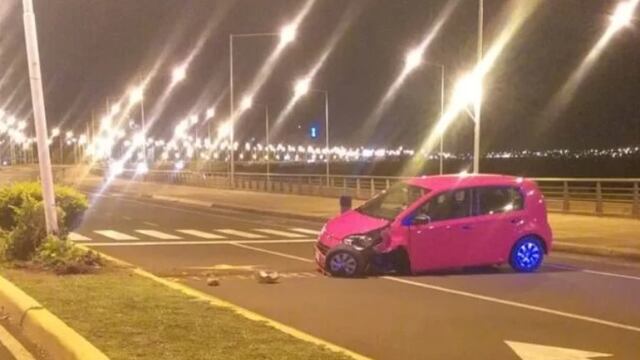 Posadas: se durmió al volante e impactó contra un boulevard.
