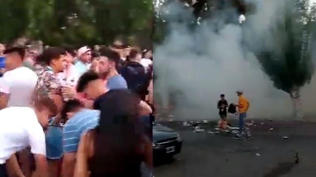 Masiva juntada en la plaza de Villa Atuel terminó con gases lacrimógenos, balas de goma y botellazos
