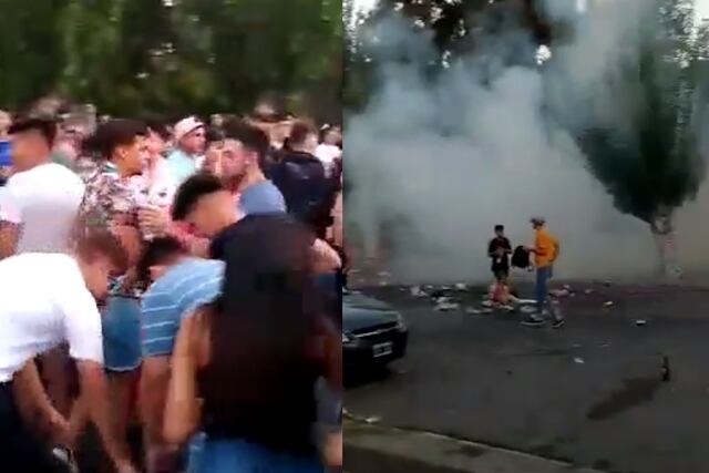 Masiva juntada en la plaza de Villa Atuel terminó con gases lacrimógenos, balas de goma y botellazos