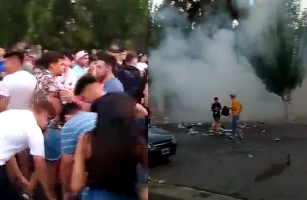 Masiva juntada en la plaza de Villa Atuel terminó con gases lacrimógenos, balas de goma y botellazos