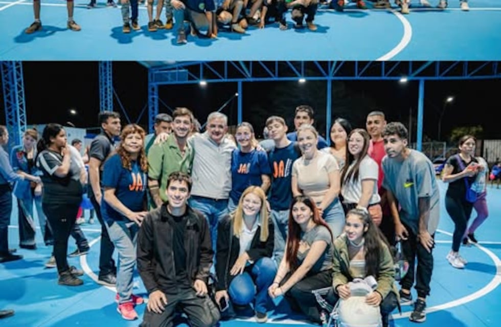 Jalil inauguró la nueva cancha multideportiva del Club El Auténtico