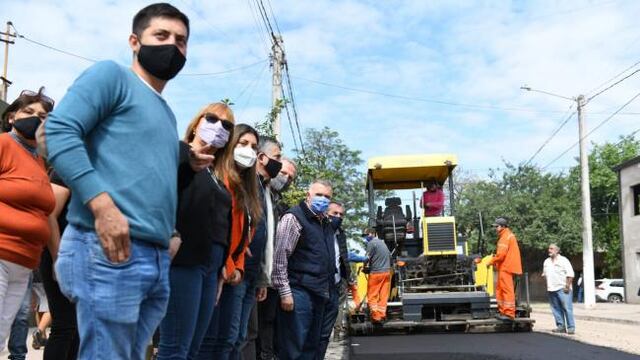 Jaldo recorrió obras en San Cayetano.
