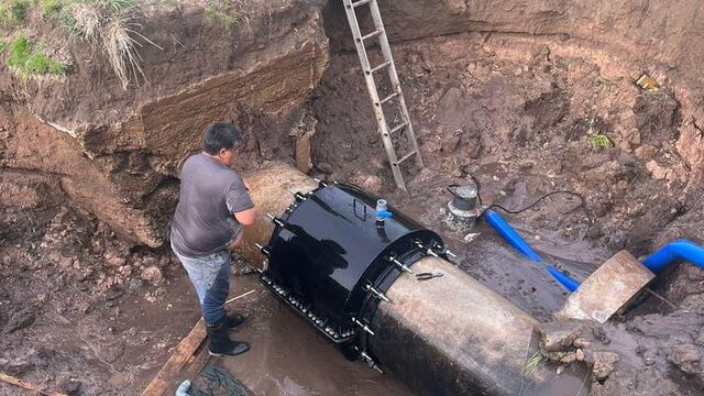 ABSA reparó el acueducto principal de 700 mm.