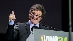 Milei en la convención de Vox