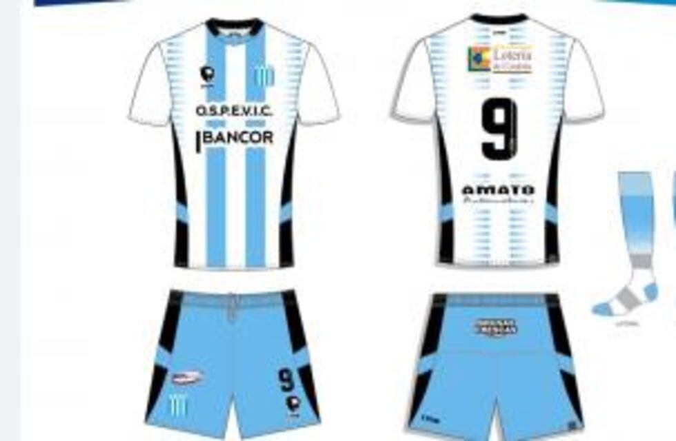 Racing de Nueva Italia y su camiseta para estrenar en el Federal A