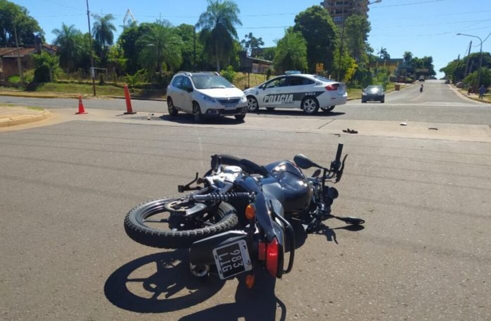 Accidente vial en pleno centro de la ciudad de Posadas