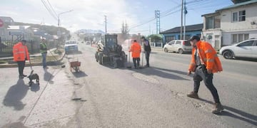 Ushuaia: continúan con los trabajos de fresado en calle Magallanes
