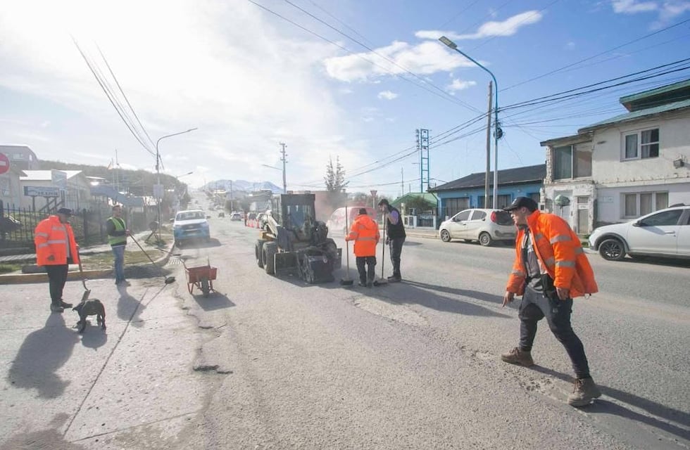 Ushuaia: continúan con los trabajos de fresado en calle Magallanes