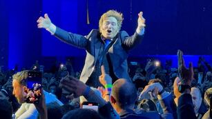 Javier Milei en la Derecha Fest en el hotel Quórum en Córdoba. (Gentileza Clarín)
