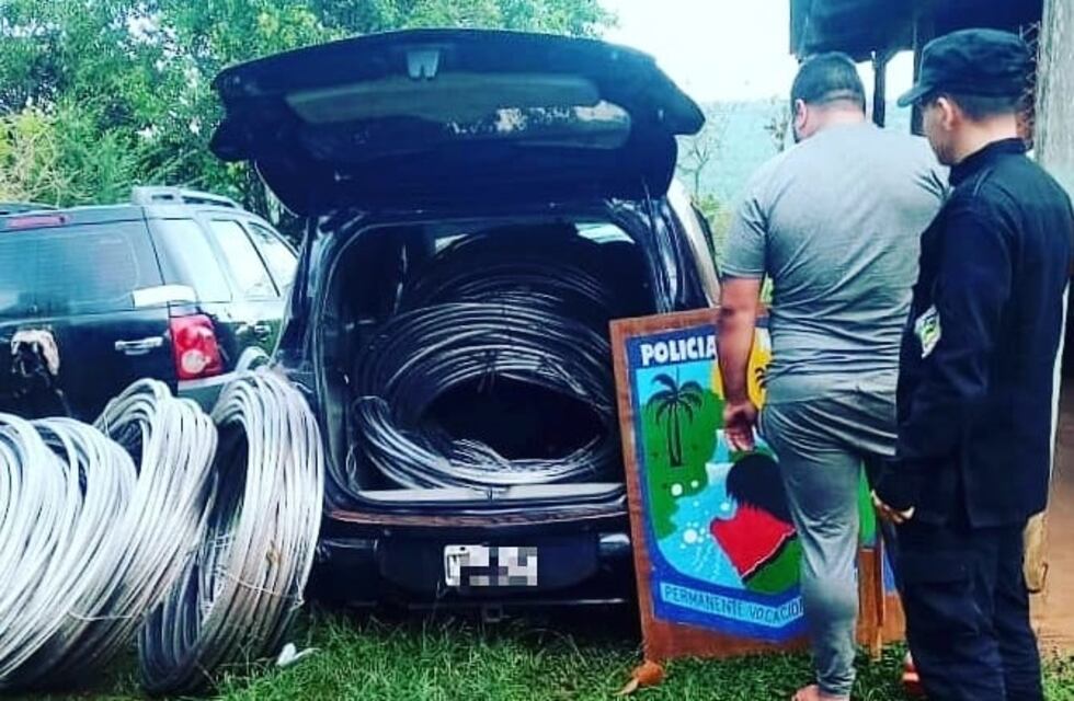 Un hombre fue detenido por transportar cables de alta tensión en Caraguatay