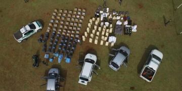 Incautan millonario cargamento de mercaderías en Bernardo de Irigoyen: estaban acopiadas en un galpón.