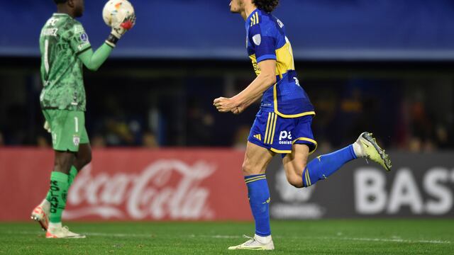 Siempre un peligro. Boca y su goleador Edinson Cavani, el domingo frente a Instituto (Prensa Boca).