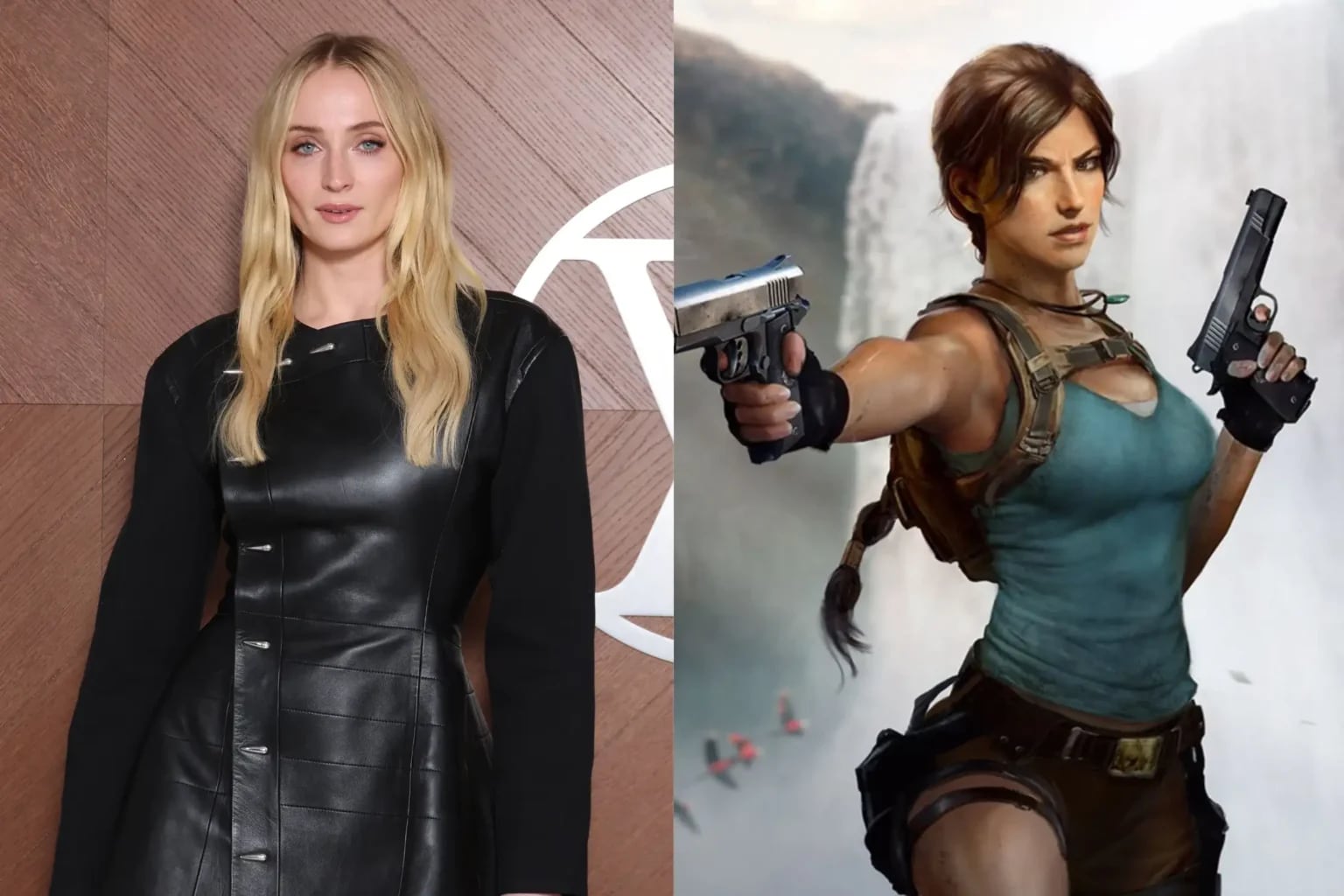 Sophie Turner como Lara Croft para la nueva serie de Tomb Raider.