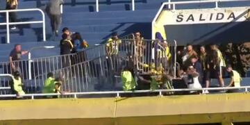 Los disturbios fueron antes del partido