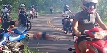 Panambí: picada de motocicletas sobre la ruta costera dejó dos menores heridas.
