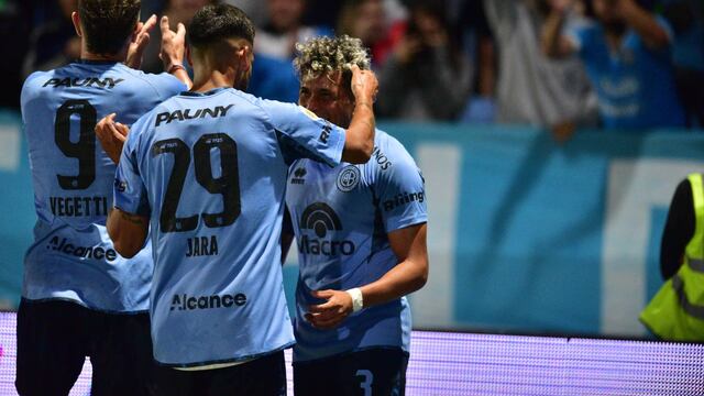 Lucas Diarte metió un golazo en el Gigante de Alberdi. Fue 2-0 para Belgrano sobre Huracán. (José Gabriel Hernández / La Voz)