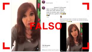 El video de Cristina Fernández de Kirchner en el que llama a votar por Unión Ciudadana es de 2017, no de 2023.