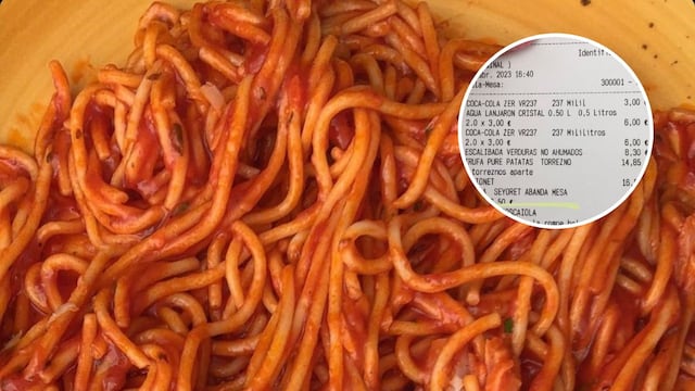 Pidió espaguetis sin carne y se sorprendió al recibir el ticket