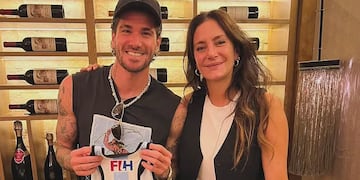 Los deportistas se encontraron en Madrid e intercambiaron regalos.
