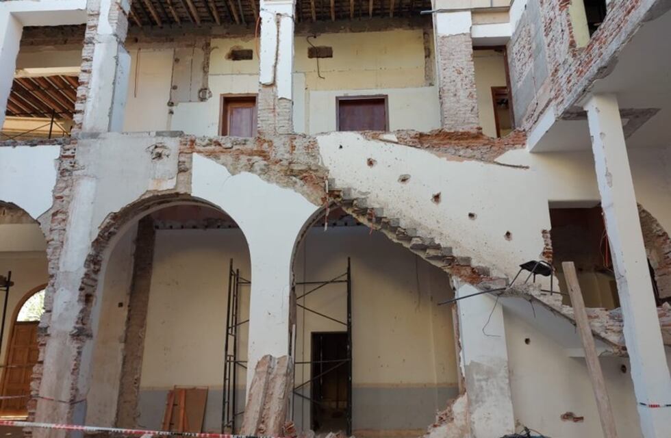 Derrumbe en el edificio de Casa de Gobierno