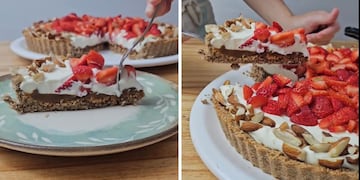 Cómo hacer una tarta de frutilla sin harina: receta súper fácil y en 4 pasos