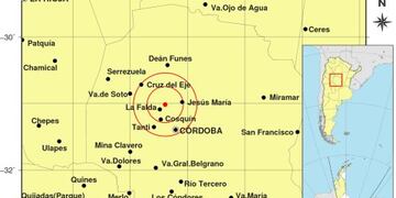 El temblor se registró en Córdoba.