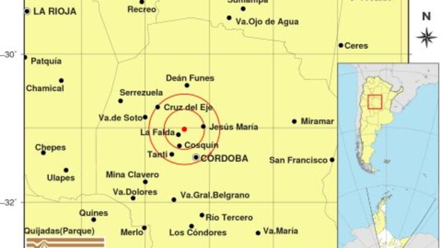 El temblor se registró en Córdoba.