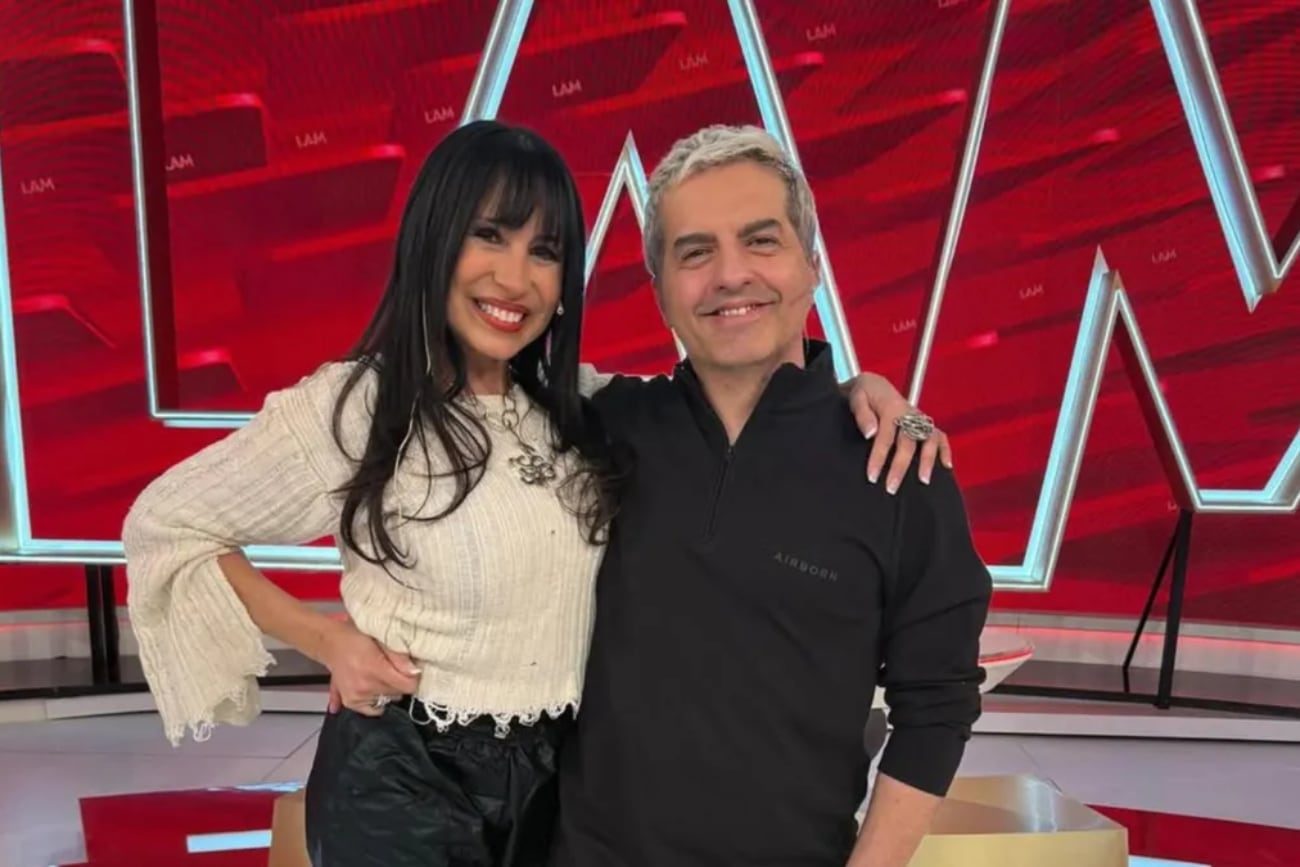 Marixa Balli junto a Ángel de Brito en el último día de la panelista en "LAM". (Foto: Captura de pantalla)