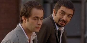 Gastón Pauls y Ricardo Darín en "Nueve reinas"
