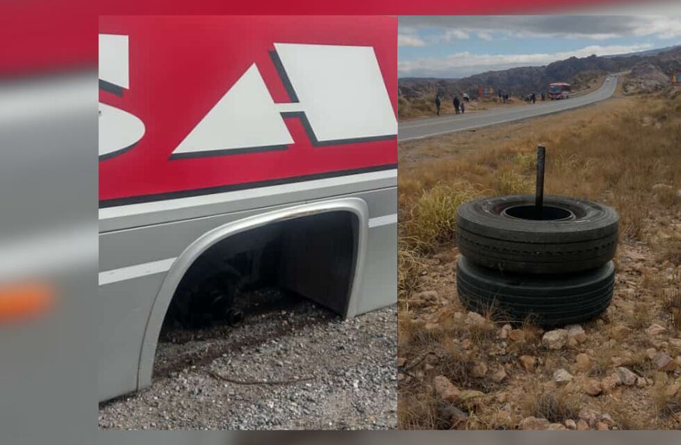 Grave incidente con un colectivo interurbano: “Se le salió la rueda en medio de las Altas Cumbres”