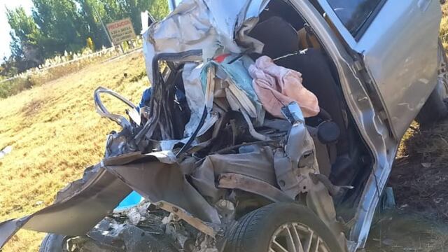 Una mujer de 42 años murió tras chocar de frente contra un camión en San Carlos. Foto: Prensa Ministerio de Seguridad de Mendoza.