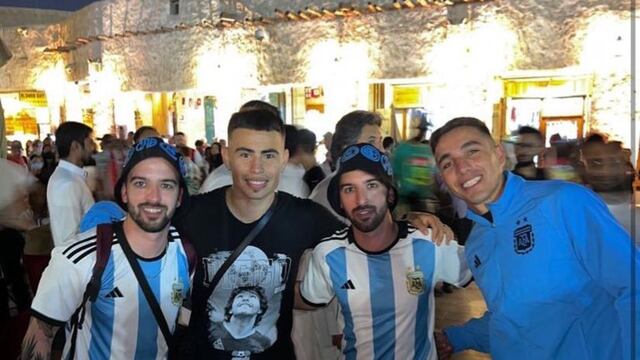 Lucas Zelarayán y Renzo Saravia, dos ex Belgrano acompañando a la Selección.