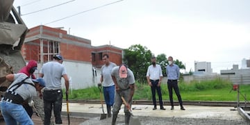 Obra de pavimentación en San Francisco
