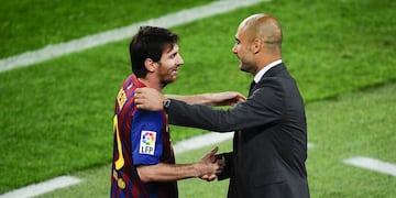 Messi y Guardiola (AP)