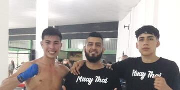Dos chicos de Pérez compitieron en el evento “Thai Kombat”en Entre Ríos (Juan Díaz)