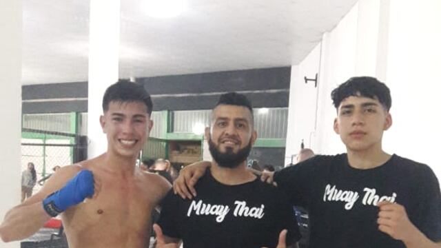 Dos chicos de Pérez compitieron en el evento “Thai Kombat”en Entre Ríos (Juan Díaz)