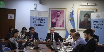 El exadministrador de la Corte Héctor Marchi en la Comisión de Juicio Político (Foto: HCDN)