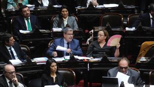 El jefe del bloque de diputados de Unión por la Patria, Germán Martínez, llamó a rechazar los dos DNU sobre inteligencia (Foto: Federico López Claro)