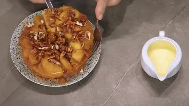 Desafío de torta invertida de manzana en MasterChef