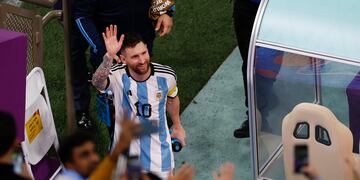 Lionel Messi y un gesto que preocupó a todos.