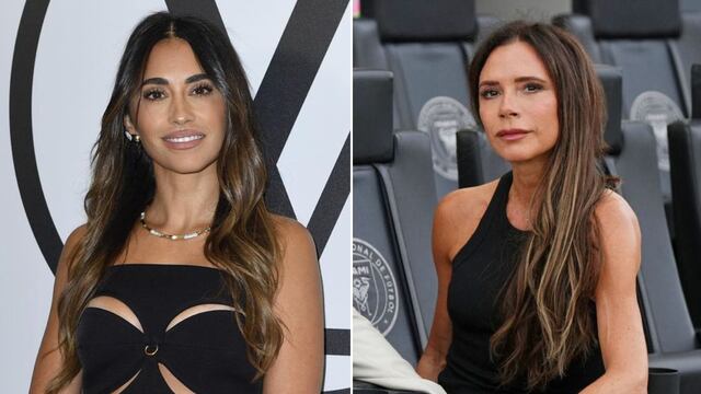 Antonela Roccuzzo y Victoria Beckham disfrutan de la noche de Miami juntas.