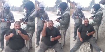 El hombre "secuestrado" le gravó un video a su pareja pidiendo que no lo rescaten.