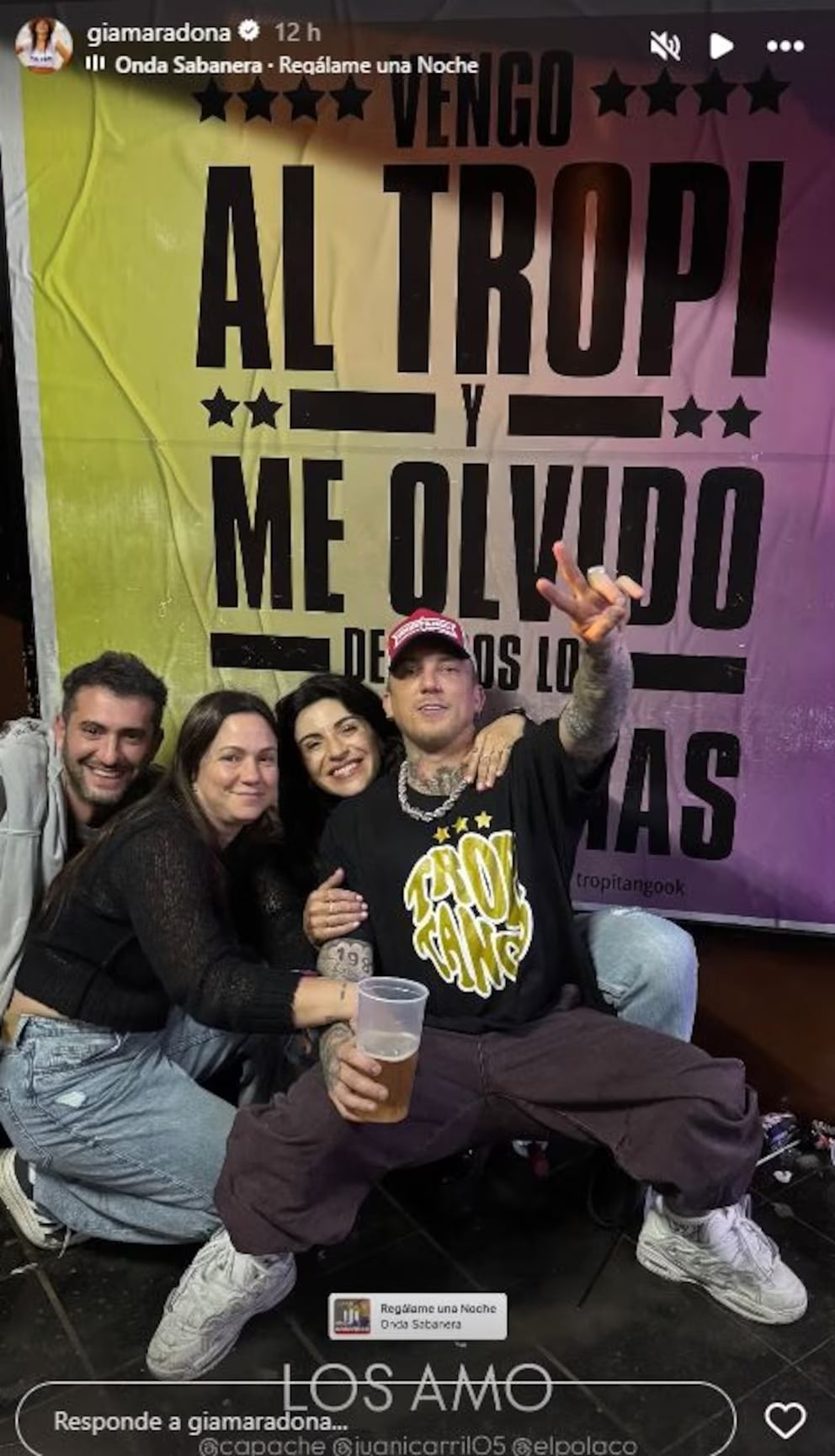 Las fotos de Gianinna Maradona con un cantante que despertó rumores de romance